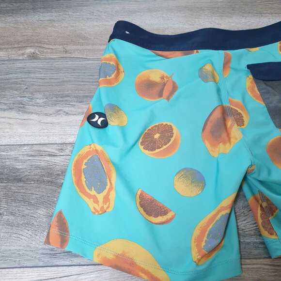 Hurley Men Board Shorts Fruit Print Swim Trunks Size 30 - Picture 7 of 7